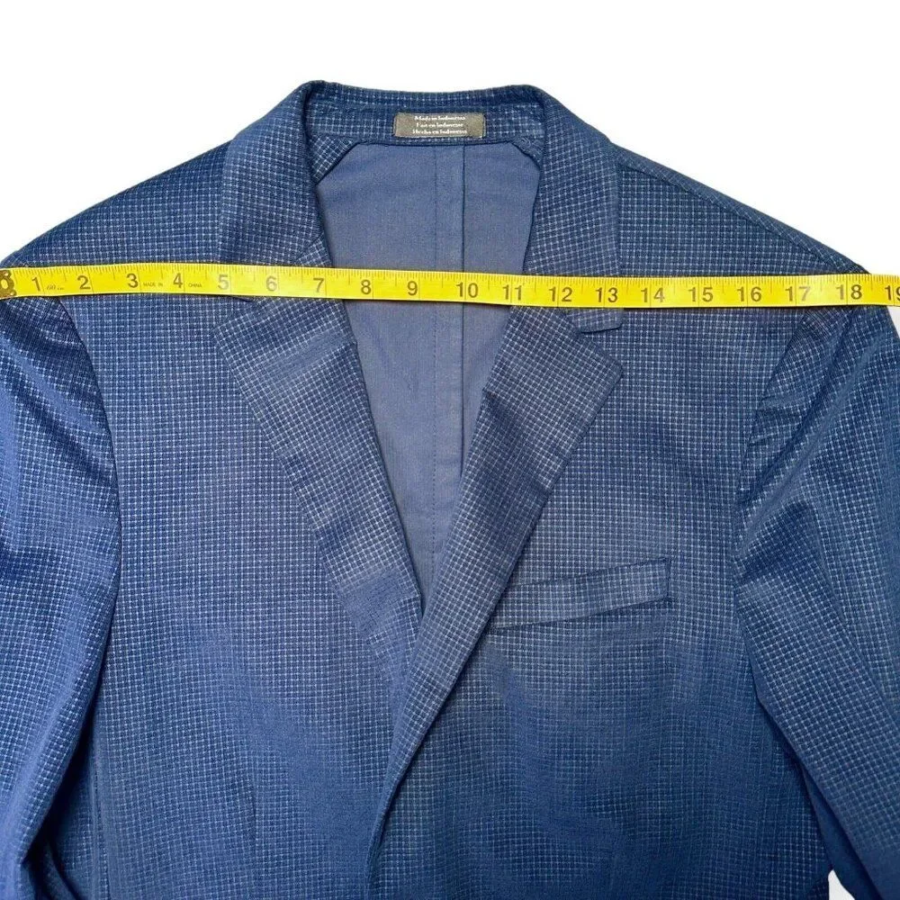 Vince Camuto Navy‎ Blue Men's Medium Cotton Sport Coat Blazer
